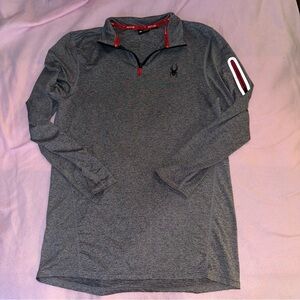 Men’s Spyder long sleeve quarter zip pull over shirt
